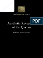 Aesthetic Reception of the Qur'an - The Inimitable Qur'an