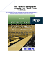 International Financial Management Canadian Canadian 3rd Edition Brean Test Bank