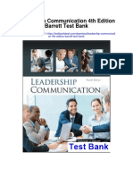 Leadership Communication 4th Edition Barrett Test Bank