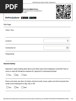 checklist warehouse