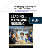 Leading and Managing in Nursing 7th Edition Yoder Test Bank