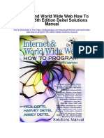 Internet and World Wide Web How To Program 5th Edition Deitel Solutions Manual