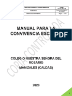 Manual para La Convivencia Escolar 2020