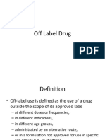 Off Label Drug - Bu Sinta