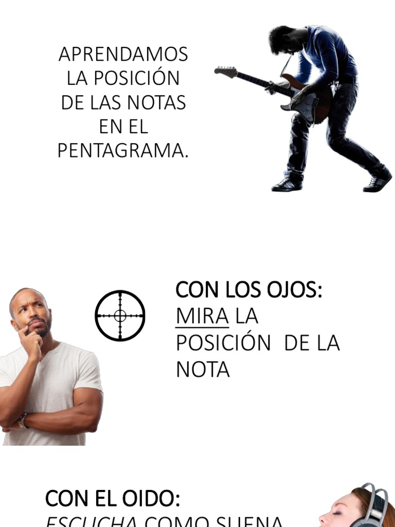Notas Musicales y Su Ubicación en El Pentagrama | PDF | Artes del ...