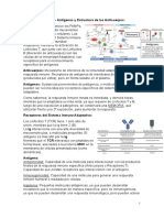 Resumen - Antígenos y Estructura de Los Anticuerpos