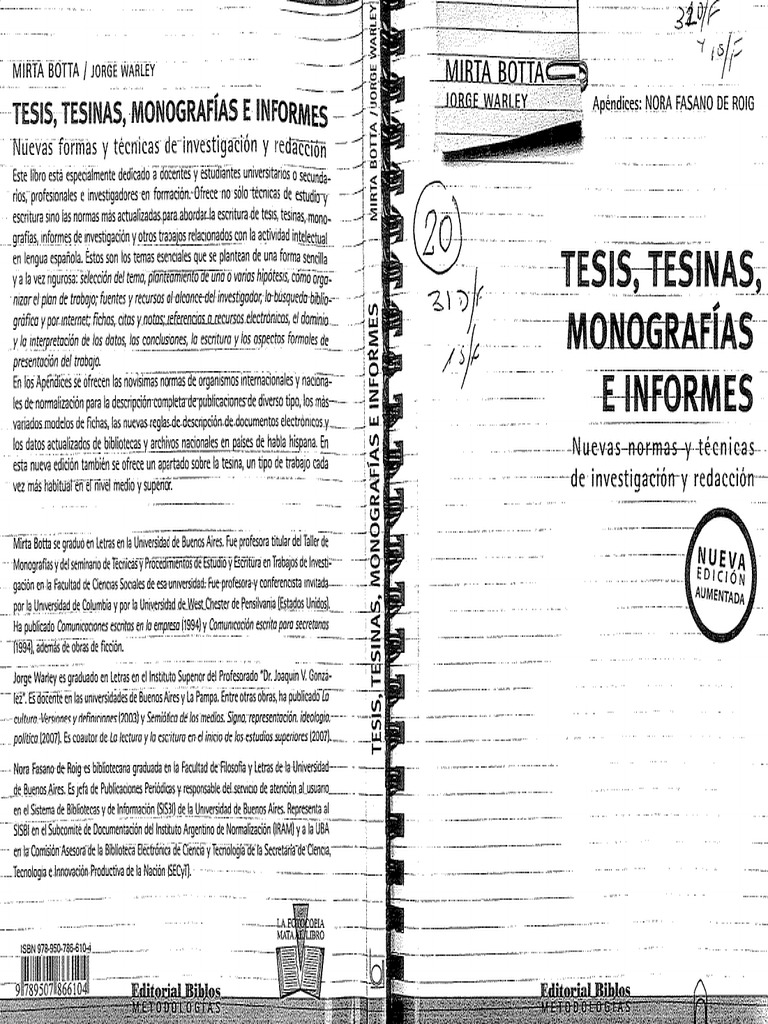 Botta - Tesis, Tesinas, Monografías e Informes | PDF