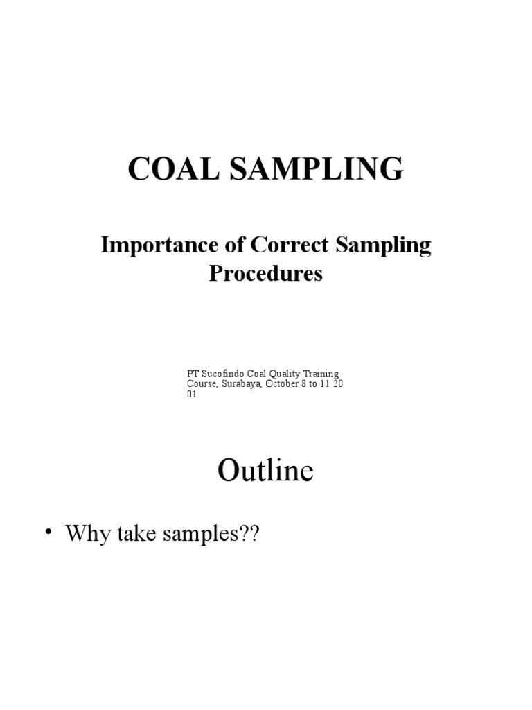 Coal sampling slide show without photos pdf accuracy and precision