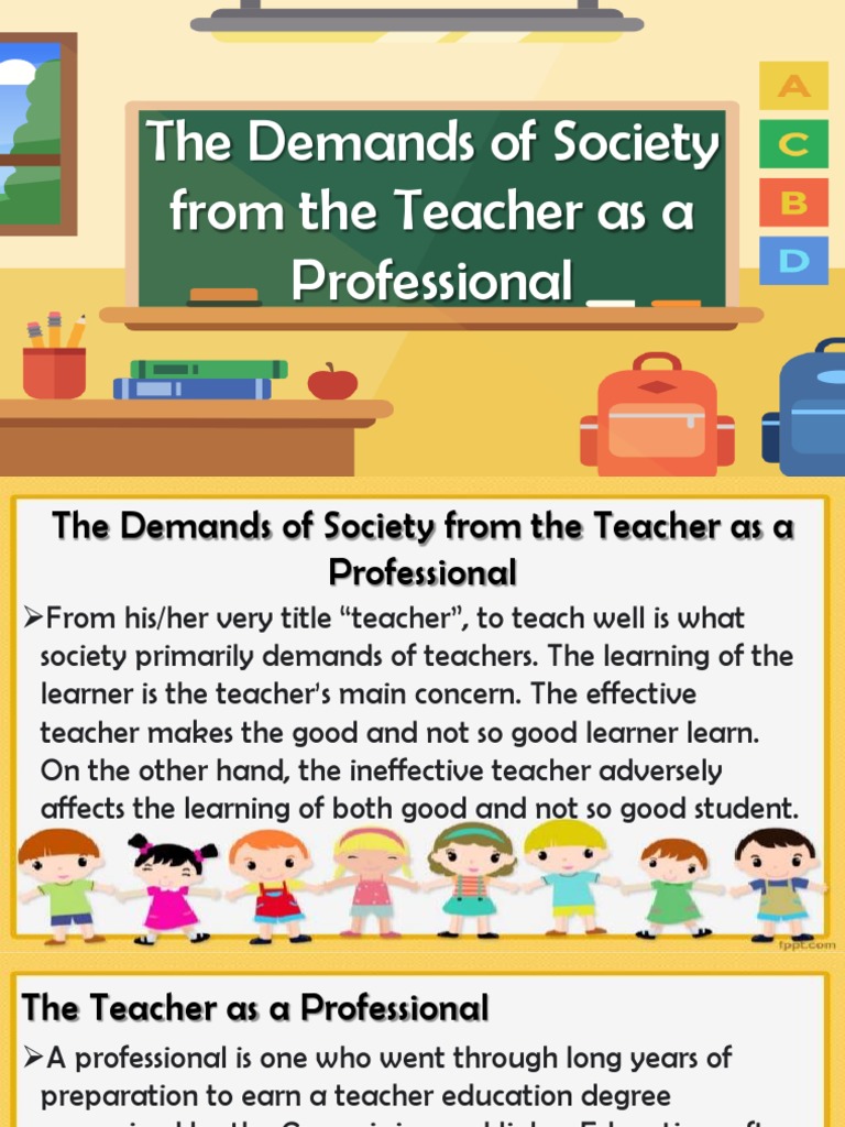 Teacher Professionalism and Society's Demands | PDF | Teachers | Mentorship