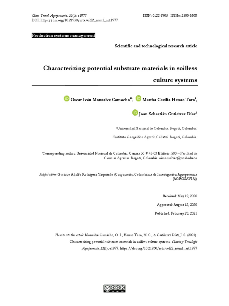Substrate Materials for Soilless Cultures | PDF | Soil | Sodium