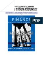 Introduction To Finance Markets Investments and Financial Management 14th Edition Melicher Solutions Manual