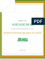Certificado - Induccion Ransa - JOSE ABEL VILCHEZ VILCHEZ