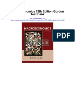 Macroeconomics 12th Edition Gordon Test Bank