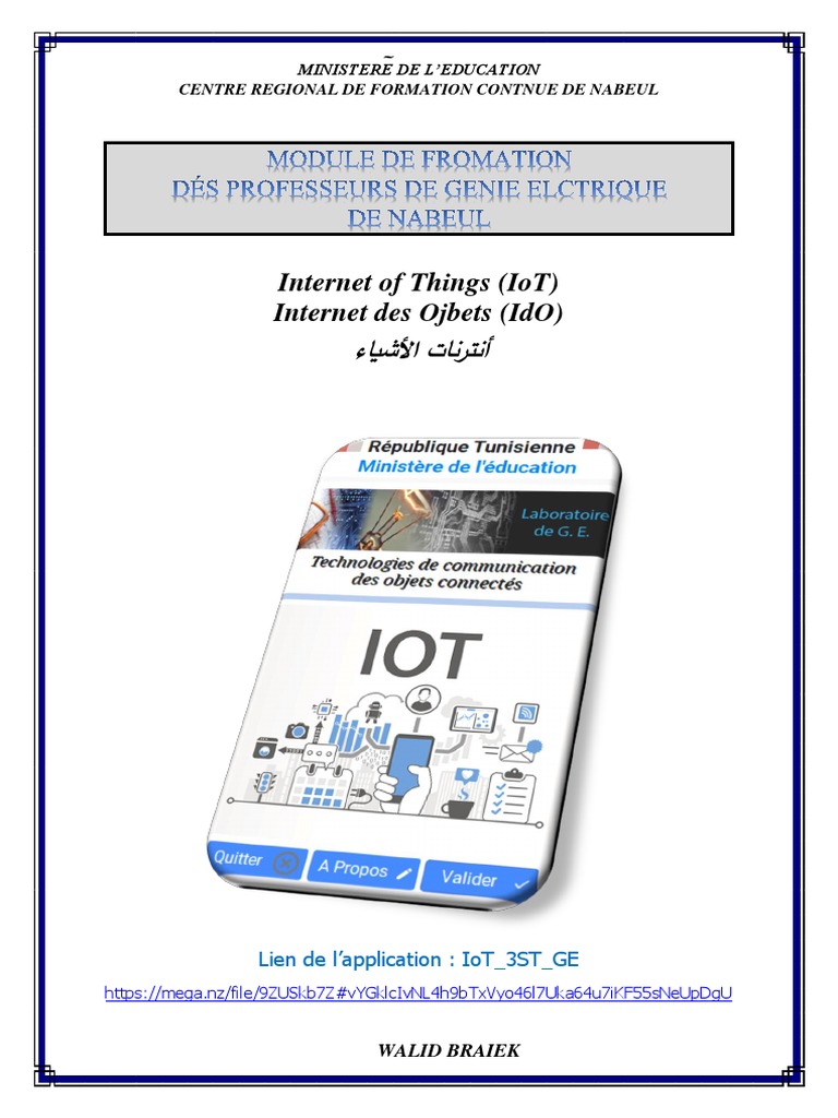 Formation IoT pour Professeurs à Nabeul | PDF | Internet des objets ...