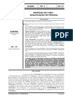 N-2294 INSPEÇÃO DE TUBO - QUALIFICAÇÃO DE PESSOAL-(1993)
