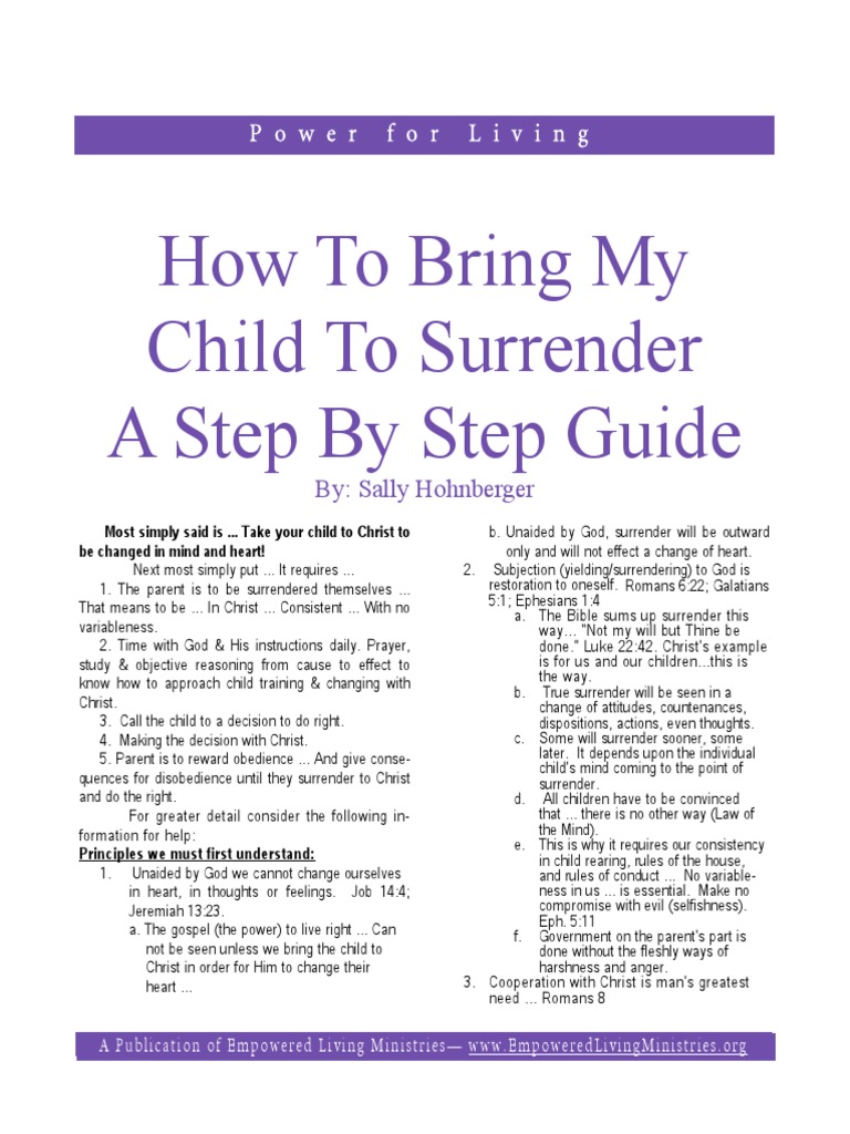 Surrendering Children to Christ | PDF | Jesus | God