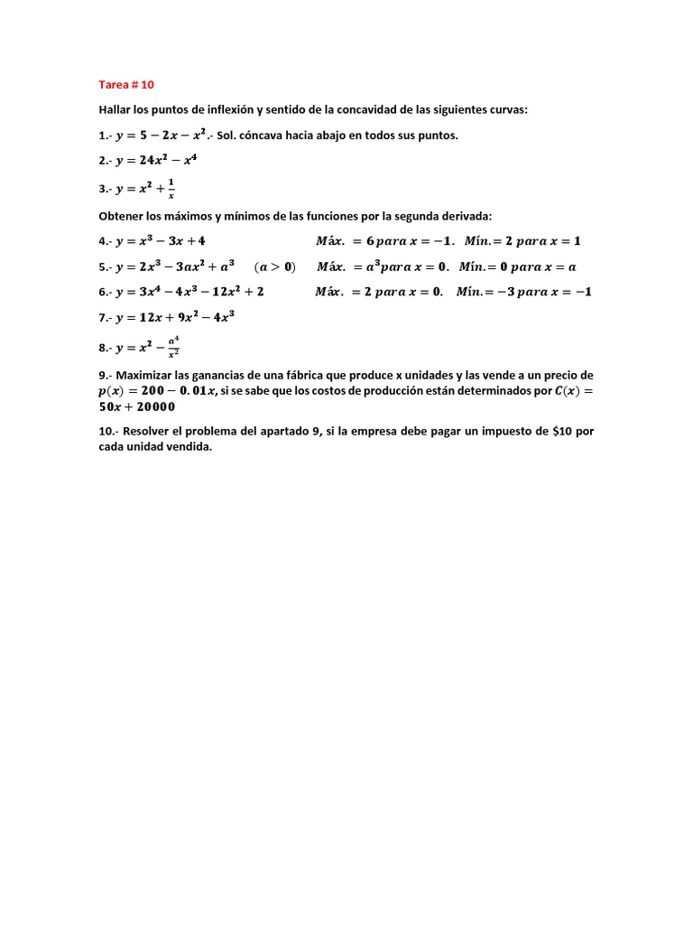 Tarea # 10 | PDF