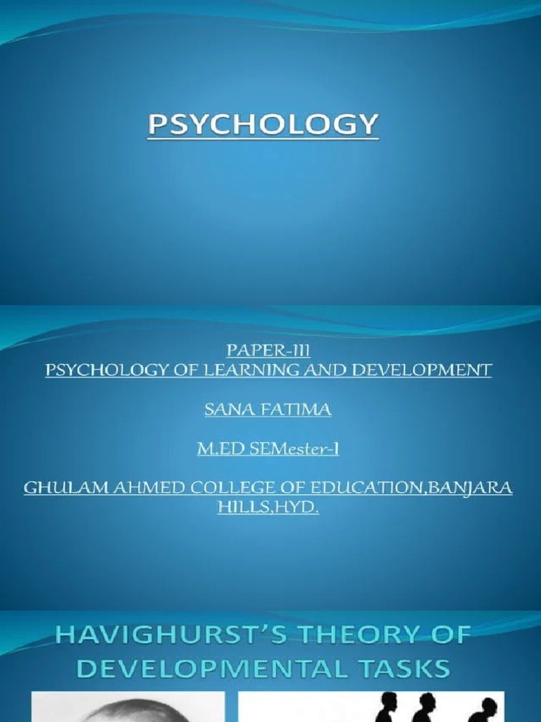 Havighurst Developmental Tasks Pdf