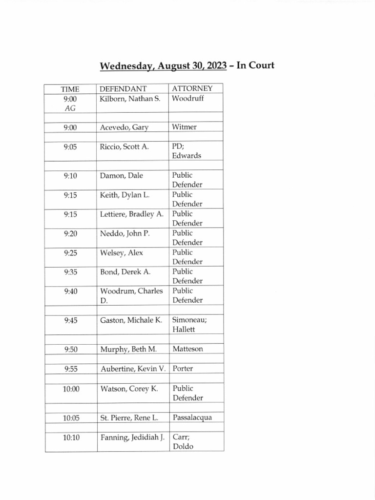 Jefferson County Court Calendar Aug 30 2023 PDF Jefferson County Court Calendar Aug 30 2023 PDF