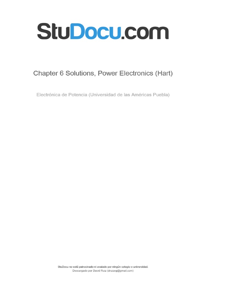 Chapter 6 Solutions Power Electronics Hart VIEWER XDOCS PDF