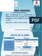 Modelo Informe de Obra Semanal #12