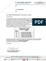 Circular Inicio I Modulo de Ingles 2022