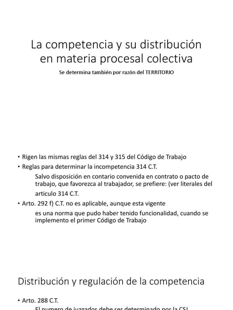 La Competencia y Su Distribucion en Materia Procesal Colectiva | PDF