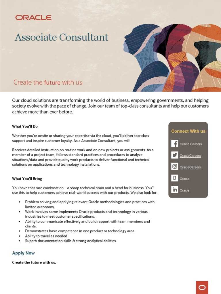 Oracle Associate Consultant Role | PDF