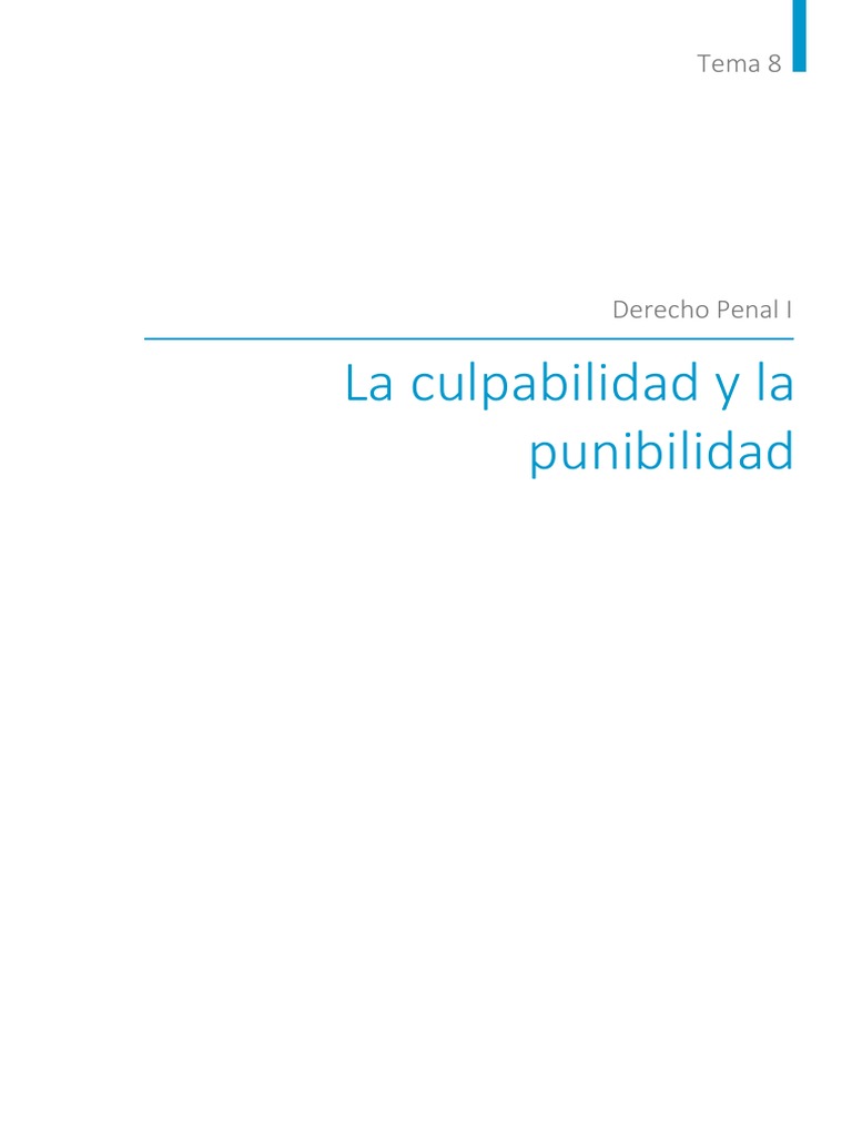 La Culpabilidad y Punibilidad | PDF | Esquizofrenia | Derecho penal