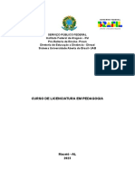 Projeto Pedagógico Do Curso de Licenciatura em Pedagogia Modalidade A Dist Ncia