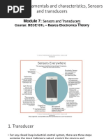 Sensor Fundamentals and Characteristics, Sensors and Transducers