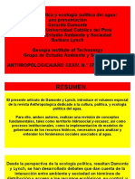 PRESENTACION PPT Damonte y Lynch Ecología Política Del Agua