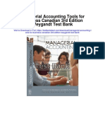 Managerial Accounting Tools For Business Canadian 3rd Edition Weygandt Test Bank