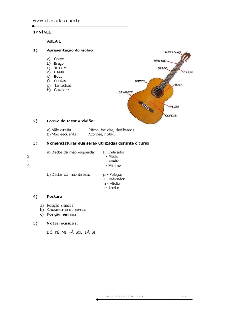 Apostila Violao Versao 1 Removed Pdf Acorde Música Violão