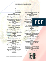 Letra Himno Nacional Mexicano - 061835