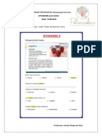 Atividade Interpretação Textual 4º Ano