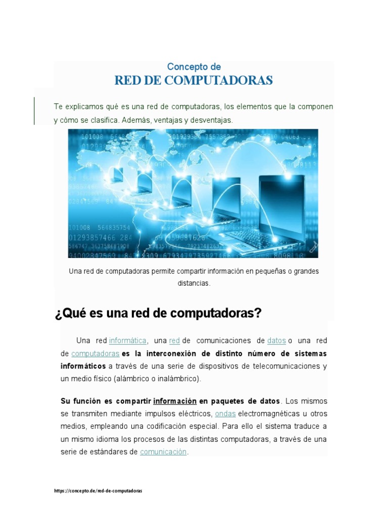 Red de Computadoras: Tipos y Funciones | PDF | Red de computadoras ...