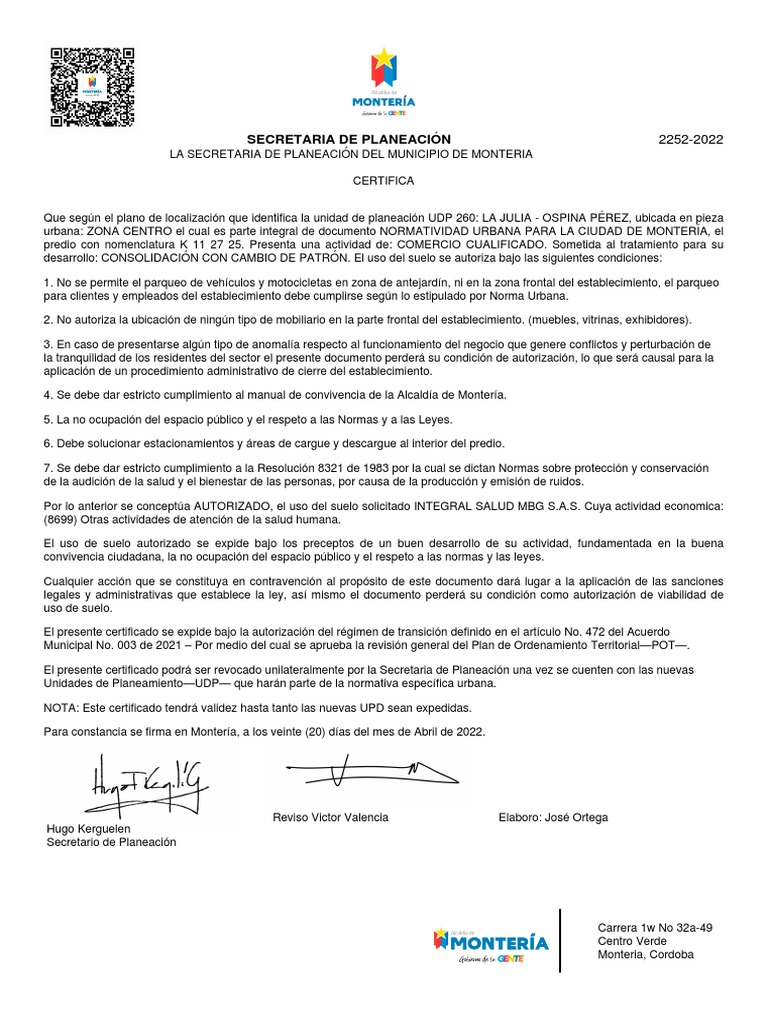 Certificado Uso De Suelo Pdf Planificación