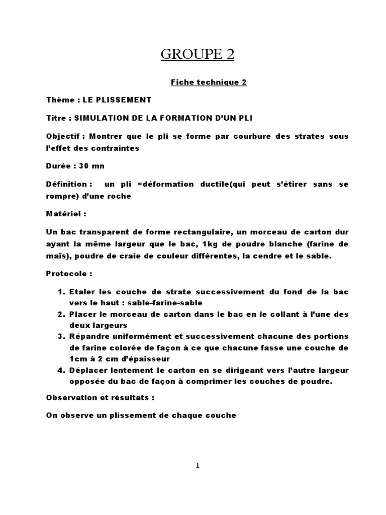 Simulation de formation de plis et failles | PDF | Faille (Géologie ...