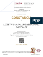 Constancia: Lizbeth Guadalupe Hernandez Gonzalez