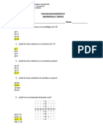 Ev. Diagnóstica 7B Matemática