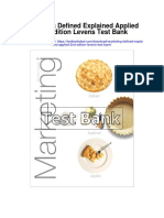 Marketing Defined Explained Applied 2nd Edition Levens Test Bank