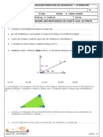 Prova Matematica 8º Ano B 2º Bimestre