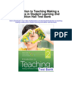 Introduction To Teaching Making A Difference in Student Learning 2nd Edition Hall Test Bank