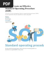 How To Create An Effective Standard Operating Procedure