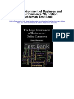 Legal Environment of Business and Online Commerce 7th Edition Cheeseman Test Bank