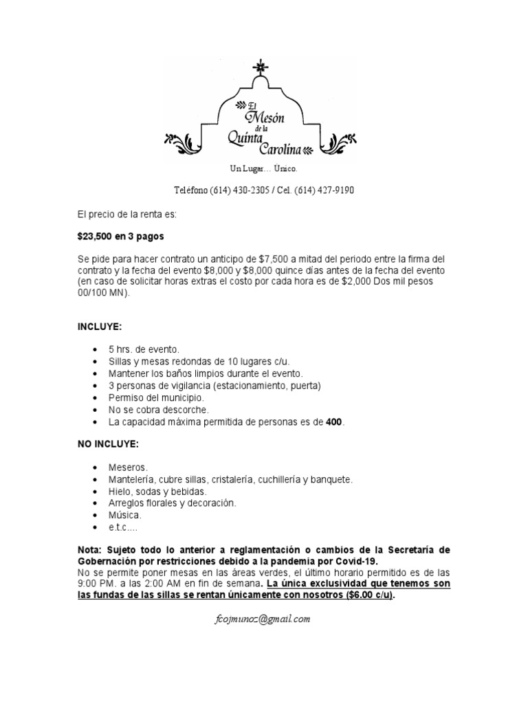 Informacion general de el meson 2023docx pdf