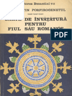 Constantin Porfirogenetul - Carte de Invatatura Pentru Fiul Sau Romanos (1971)