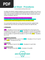 Cheat Sheet 26 Procedures PDF 13th Mda 5th Da Ca 12th CP DH