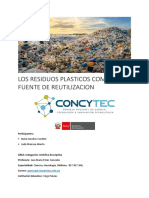 Los Residuos Plasticos Como Fuente de Reutilizacion